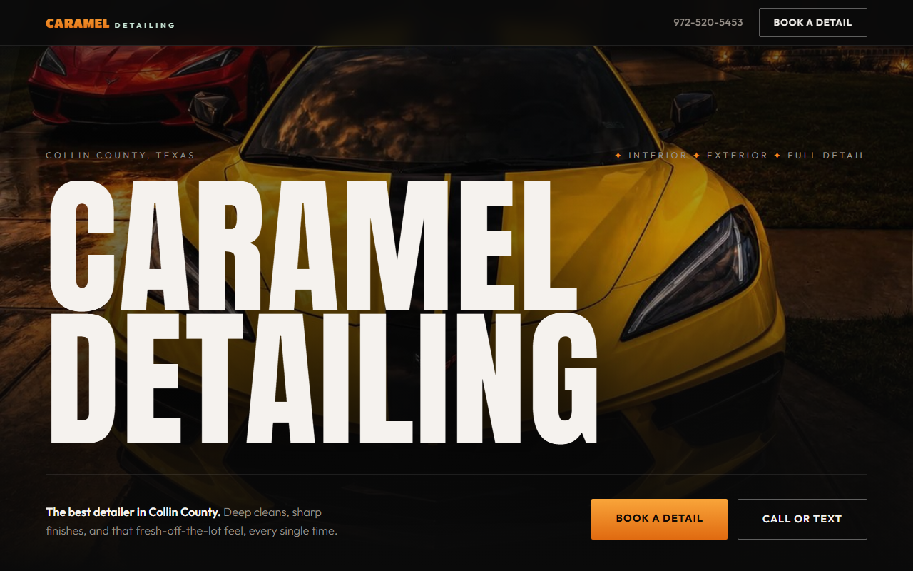 Caramel Detailing website